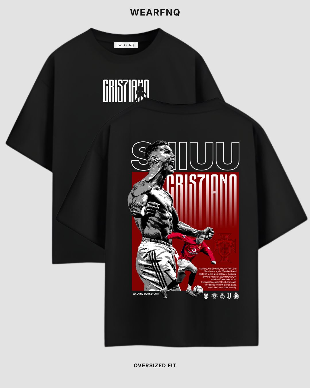 Cristiano SIUU Oversized T-Shirt – Black Edition