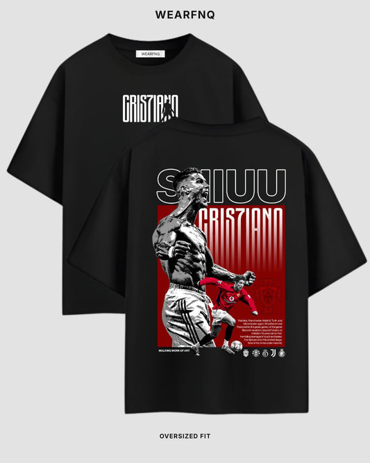 Cristiano SIUU Oversized T-Shirt – Black Edition