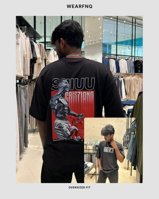 Cristiano SIUU Oversized T-Shirt – Black Edition