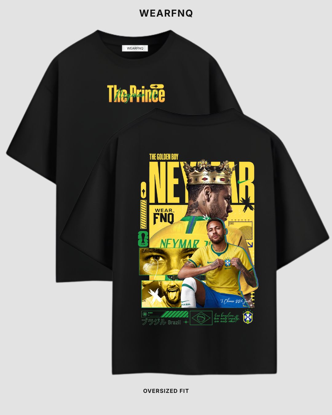 Neymar Brazil Golden Boy Oversized T-Shirt
