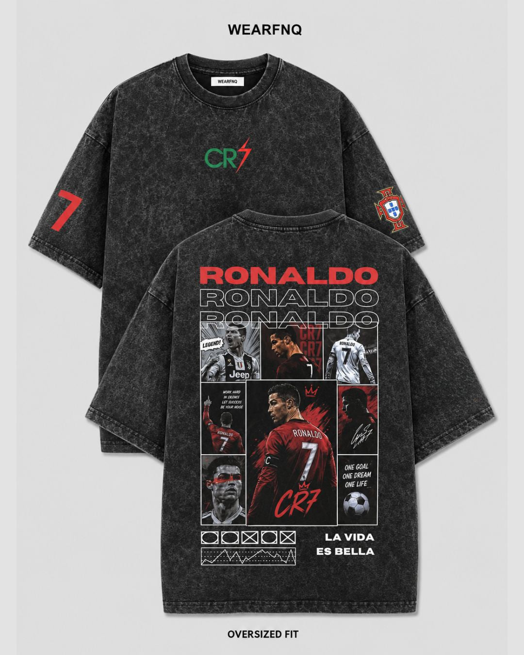 CR7 Legacy Acid Wash Oversized T-Shirt