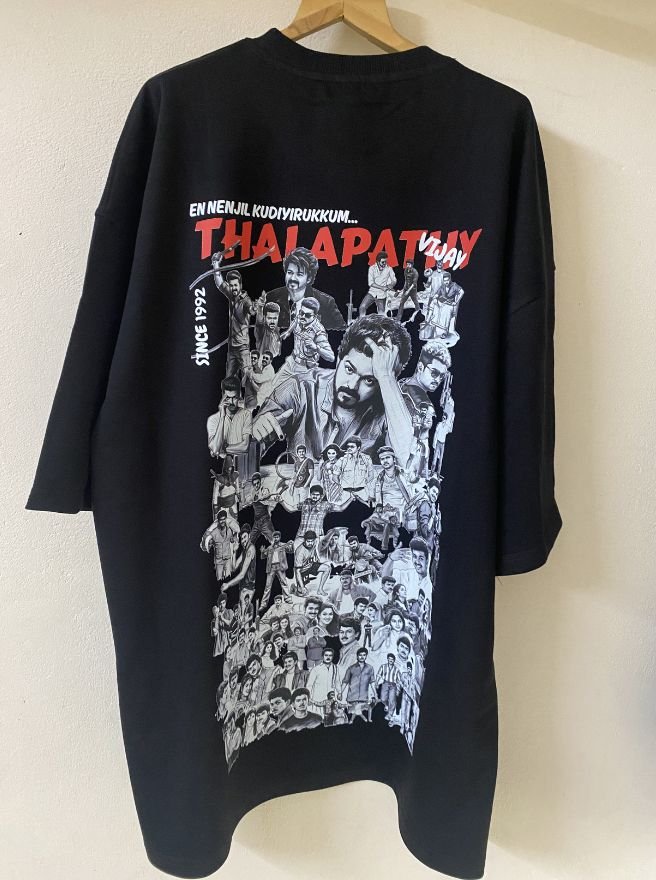 Thalapathy Oversized T-Shirt – Premium Anime Style Graphic Tee | WearFNQ
